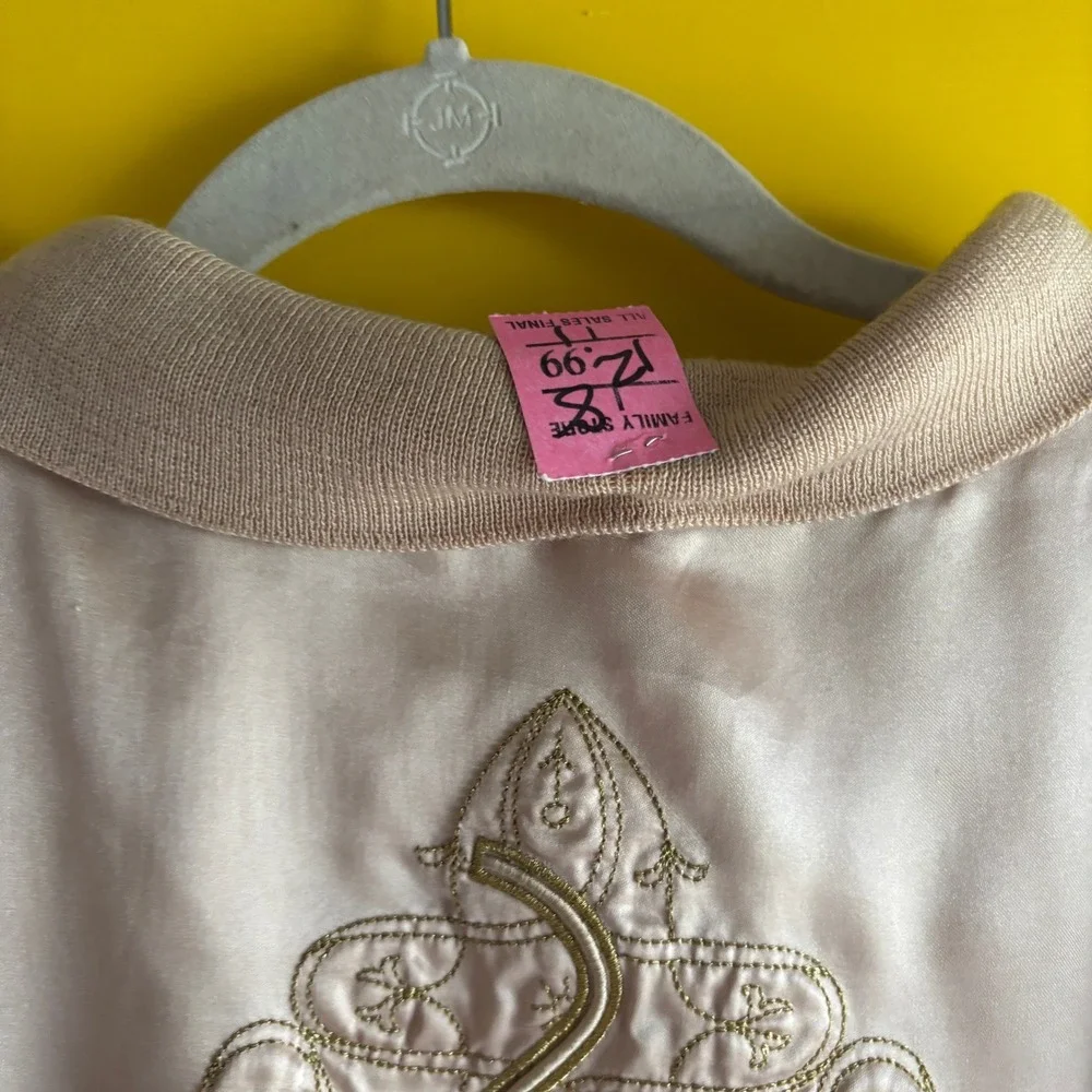 Baby Phat Women's 2X‎ Champagne Bomber Jacket Embroidered Logo Y2K - Picture 13 of 16